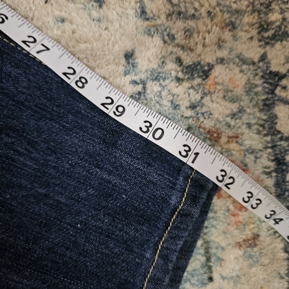 Dereon Dark Blue Boot Cut Jeans with Gold Details Low Rise - Picture 5 of 5